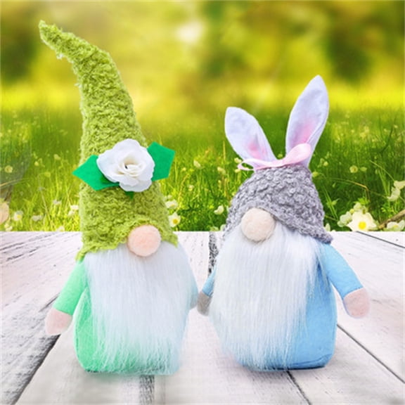 ABPWLY Toys Spring Flowers Dwarf Gnome 23cm Mother's Day Gift Home Decoration Soft Fabric with White Beard and Floral Hat Toys
