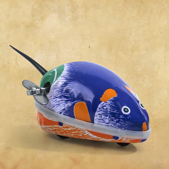 ABPWLY Toys Vintage Wind Up Iron Mouse Toy Classic Retro Clockwork Metal Mouse for Kids Childhood Memory Nostalgic Gift Blue Orange Green Travel Games