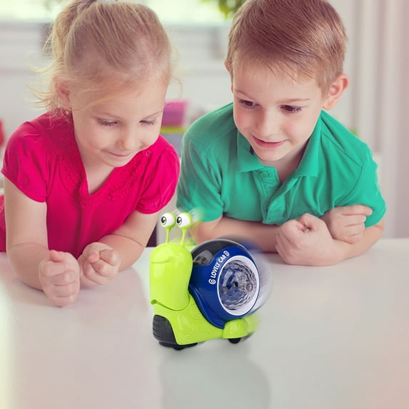 ABPWLY Toys Walking Snail Cute Treasure Colorful Music 360 Rotating Toy for Boys Girls Automatic Movement Battery Operated Toys for Boys