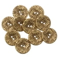 thumbnail image 1 of ABS 10pcs ABS Metal Plated Button - 2 Hole - Textured Floral Pattern - 24L(15mm) - Matte Antique Gold, 1 of 2