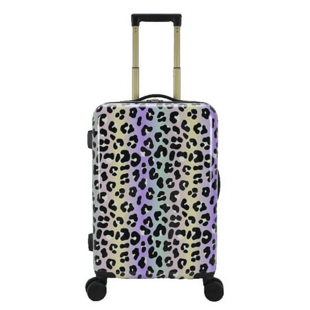 ABS Plastic 20-inch Hardside Carry-On Luggage in Leopard Print, Exclusive to Walmart.com, All Ages