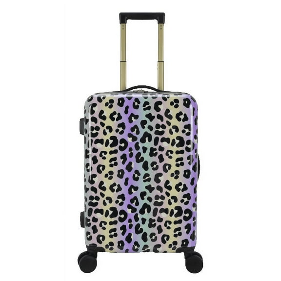 ABS Plastic 20-inch Hardside Carry-On Luggage in Leopard Print, Exclusive to Walmart.com, All Ages