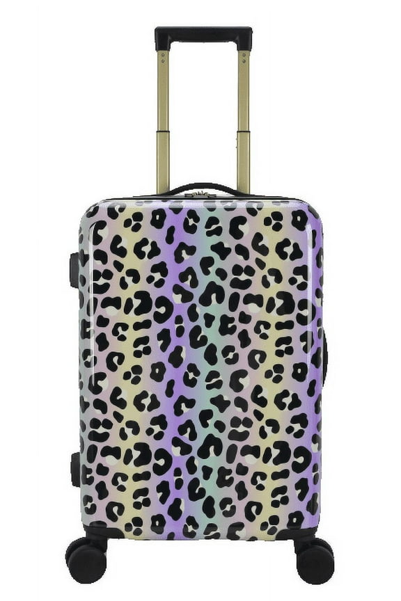 ABS Plastic 20-inch Hardside Carry-On Luggage in Leopard Print, Exclusive to Walmart.com, All Ages