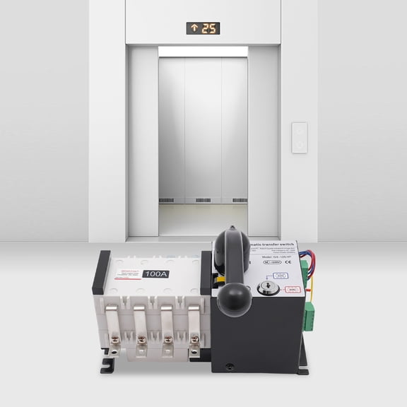 ABS 245x105x190mm Dual Power Automatic Transfer Switch 4P 100A 50MS Fast Switching Rail ATS Switch