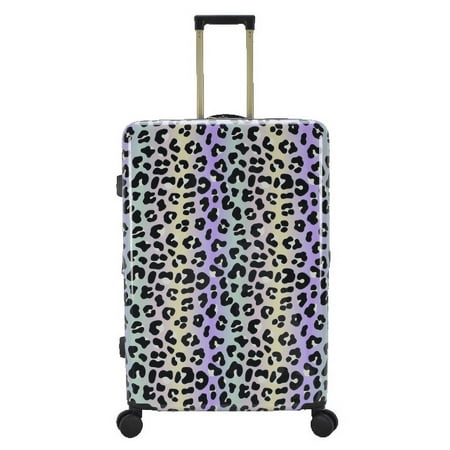 ABS Plastic 28-inch Hard Side Checked Luggage in Leopard Print, Walmart Exclusive, All Ages