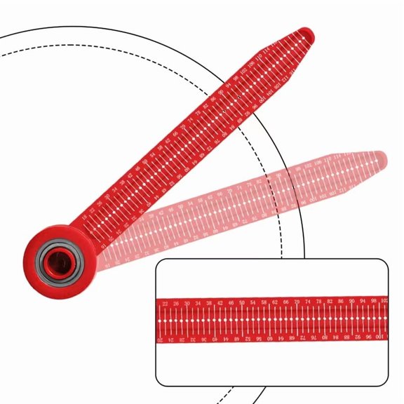 ABS 3-in-1 Compass with Triangle Ruler for Woodworking Drafting