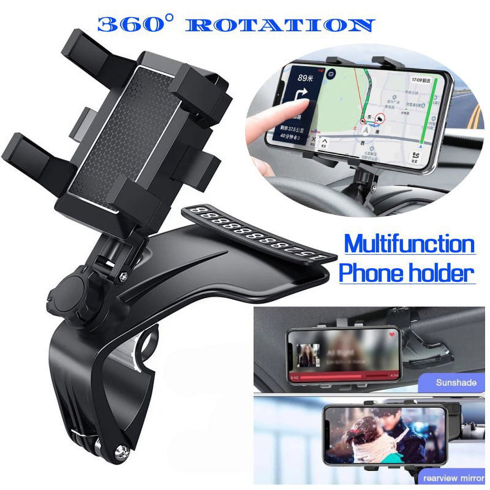 UHUSE 360° Clip On Dashboard Mobile In Car Phone Holder Mount Stand