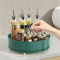 thumbnail image 1 of ABS 360° Rotating Storage Tray, Large Capacity Cosmetics Perfume Organizer, White Orange Green, 10.4x3.3in, for Desktop Kitchen Bathroom, 1 of 6