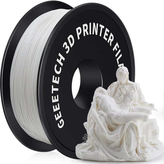 ABS 3D Printer Filament, Geeetech 1.75mm ABS Filament, 1KG Spool, White