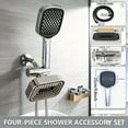 thumbnail image 1 of ABS 4 Inch High Flow Handheld Shower Head Combo Dual Water Output 59" Hose Diverter Bracket Shower Accessories Holiday Gift for Bathroom Renovation, 1 of 10