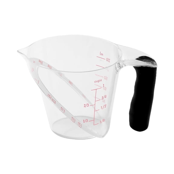 ABS Angled Measuring Cup With NonSlip Grip Design Easy to Read Scale For Cooking Baking And Mixing 250ml Capacity