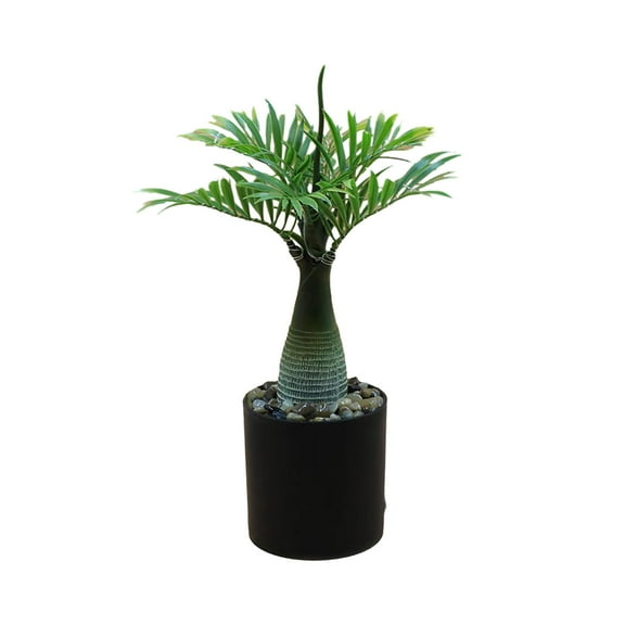 ABS Artificial Palm Tree Lamp USB Powered Tropical Table Decor for Office Bar Home Warm Romantic Lighting Desk Decoration Green