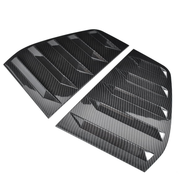 ABS Automotive Side Quarter Window Louvers Vent Scoop Cover Panel Trim Replacement Kit Fit for R Mk6 2009-2013, Carbon Fiber Style Exterior Modification Parts, 1 Pair