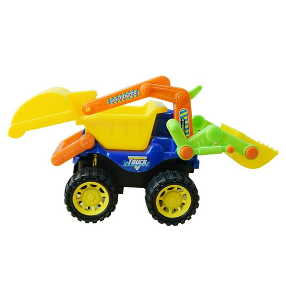 ABS Baby Beach Engineering Vehicle Toy - Excavator/Forklift Functions, No Battery, Promotes Hand-Eye Coordination