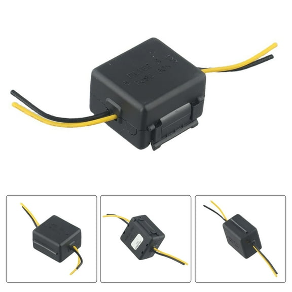 ABS Black 12V Car Power Signal Filter Stereo Power Supply Filter Replace Universal Car Accessories Durable Hight Quailtly