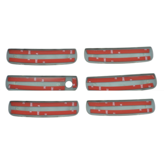 ABS Black Door Handle Cover Tape-On for 11-17 Dodge Charger 4dr 2 Front with Smart Key, Glossy Black