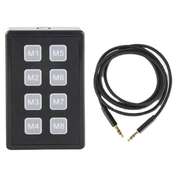 ABS Black Radio External Shortcut Keypad,Compatible For ICOM IC-705 IC-7100 IC-7300 IC-7410 IC-9700,Includes 3.5mm Data Cable
