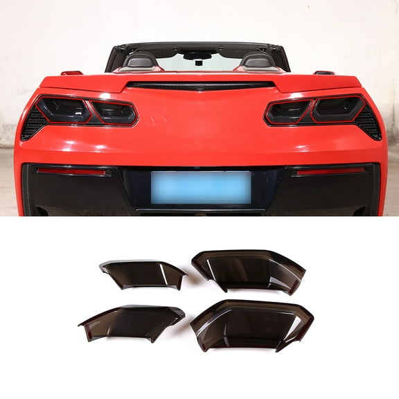 ABS Blackout Taillight Cover Protect Lamp Shell For Chevrolet Corvette C7 2014-2019
