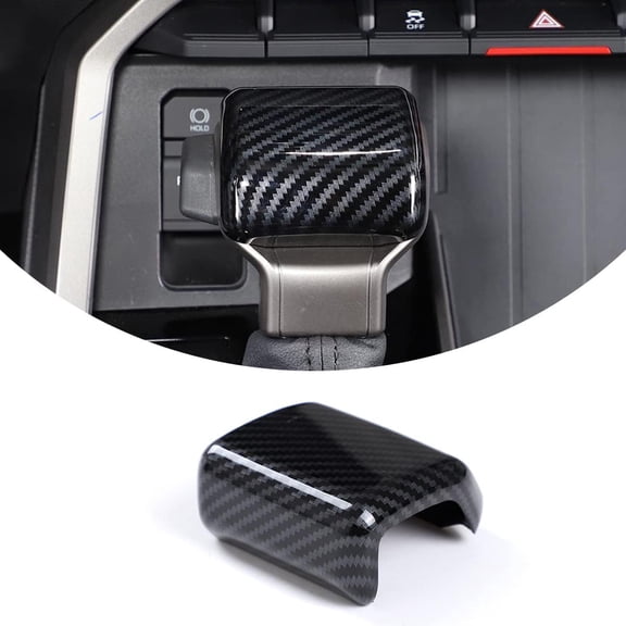 ABS Car Console Gear Gear Shift Knob Head Protection Trim,Shift Gear Protection Trim,Compatible with Toyota Tacoma 2024+ Interior Accessories (Black Carbon Fiber)