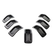ABS Car Front Grille Honeycomb Inserts Grill Cover Trim For Jeep Cherokee 14-18 Car Accessories Parts 7Pcs