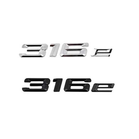 ABS Car Trunk Letters Logo Badge Emblem Sticker Compatible with 316e 318e 320e 323e 325e 330e 335e 530e E46 E90 E91 F30 F31 F34 G20 G30