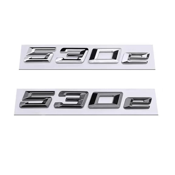 ABS Car Trunk Letters Logo Badge Emblem Sticker compatibility with 316e 318e 320e 323e 325e 330e 335e 530e E46 E90 E91 F30 F31 F34 G20 G30