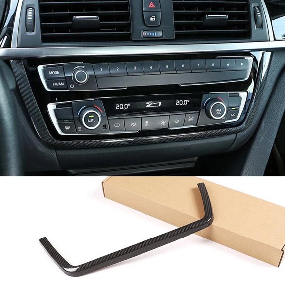 ABS Carbon Fiber Center Console AC Control Trim for BMW 3 4 Series F30 F34 3GT M3 M4 2013-2019