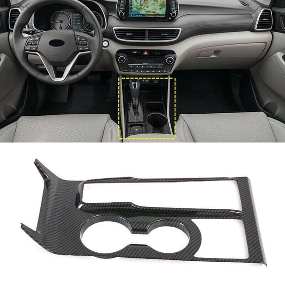 ABS Carbon Fiber Central Console Gear Shift Box Panel Cover Trim for 2019-2020