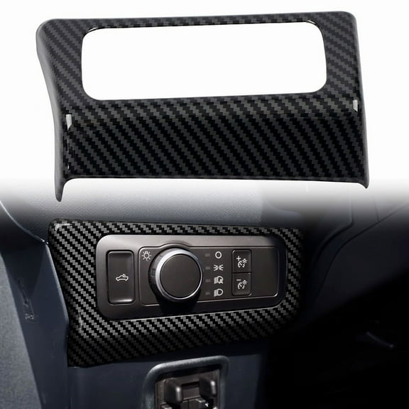 ABS Carbon Fiber Head Light Switch Button Cover Trim for Ford Maverick 2022-2023 Auto Accessories