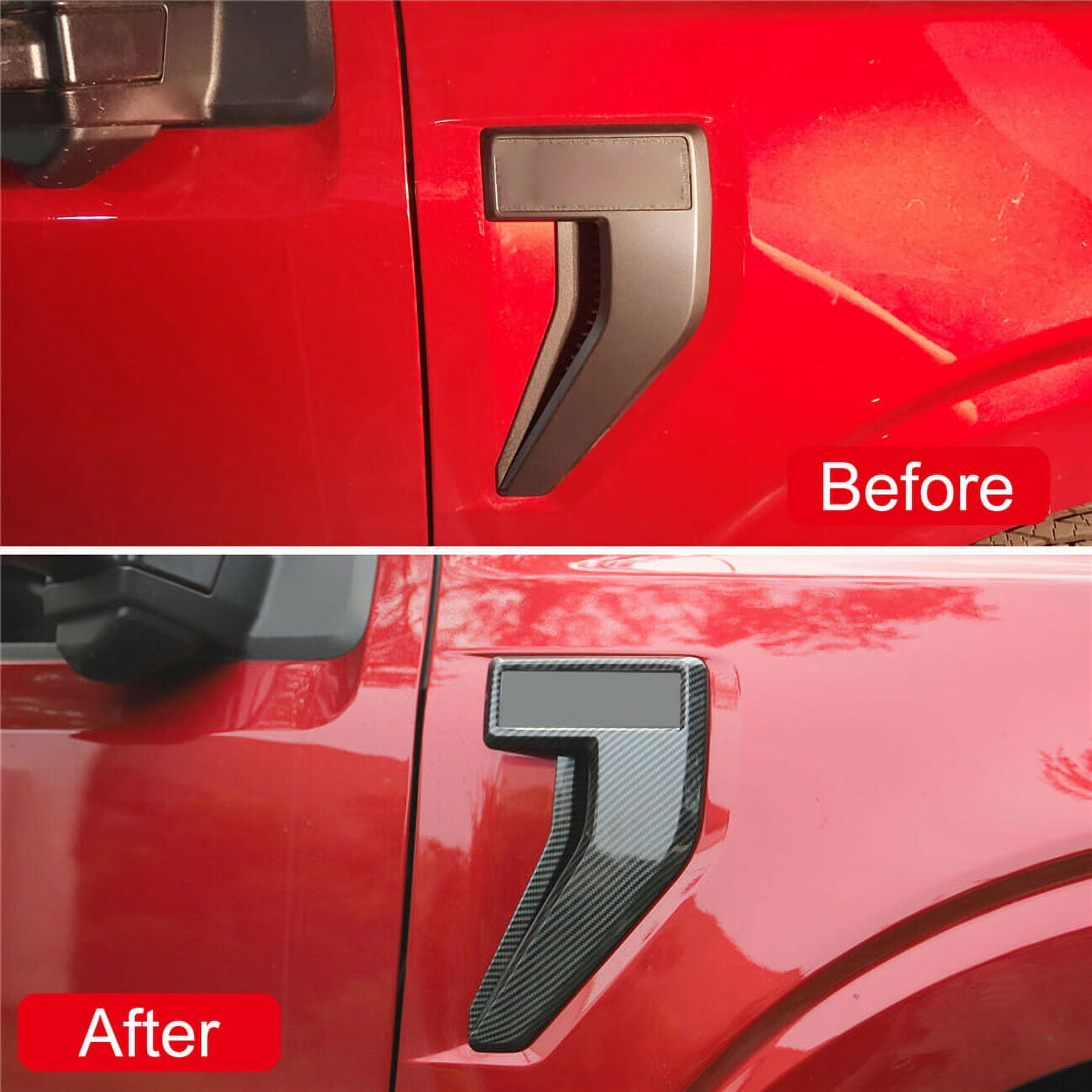 ABS Carbon Fiber Look Side Fender Badge Emblem Cover For 202122 Ford