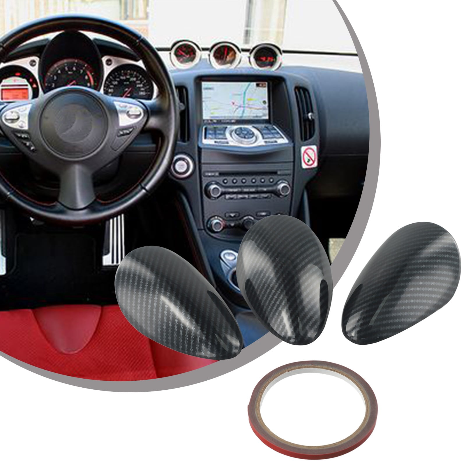 8PCS Fts Nssan 370Z 09 10-20 Carbon Fber nteror Full Decoratve