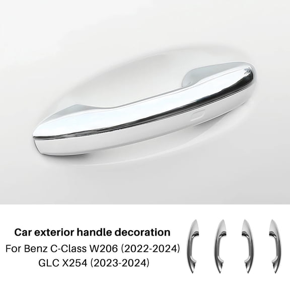 ABS Carbon Fiber for Mercedes Benz GLC X254 C Class W206 S206 2022 2023 2024 Door Handle Trim Cover Car Exterior Accessories.