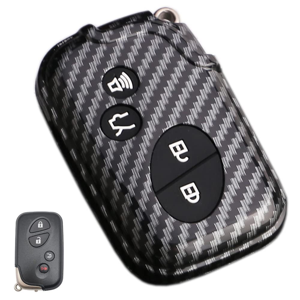 ABS Carbon Fibre Protector Key Fob Cover Case fit for Lexus ES350 GS300 GS350 GS430 GS450h ISC IS250 IS350 LS460 LS600h Keyless Entry Key Fob HYQ14AAB 89904-50380 89904-30270