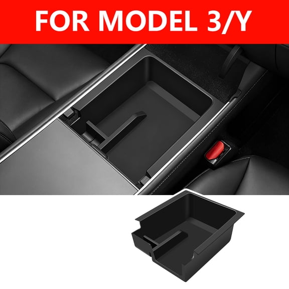 ABS Center Console Storage Box For Tesla Model 3 2023 Model Y Rear storage box of central control Automotive modification decoration accessories