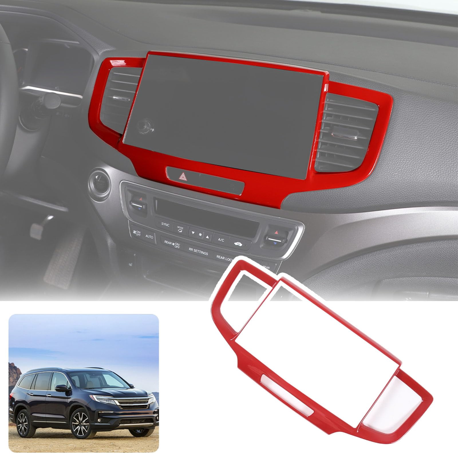ABS Central Navigation Screen Panel Frame,Center Console GPS Screen ...