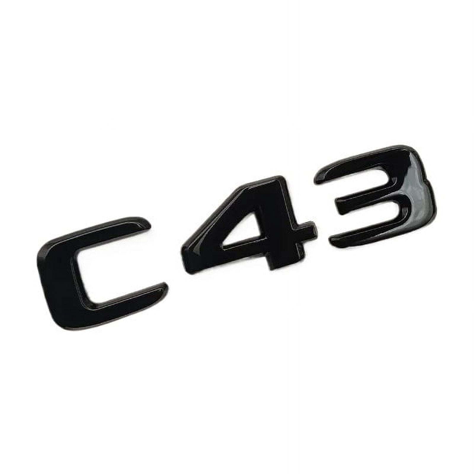 ABS Chrome Noir C 43 Logo C43 Emblème Lettres De Coffre De