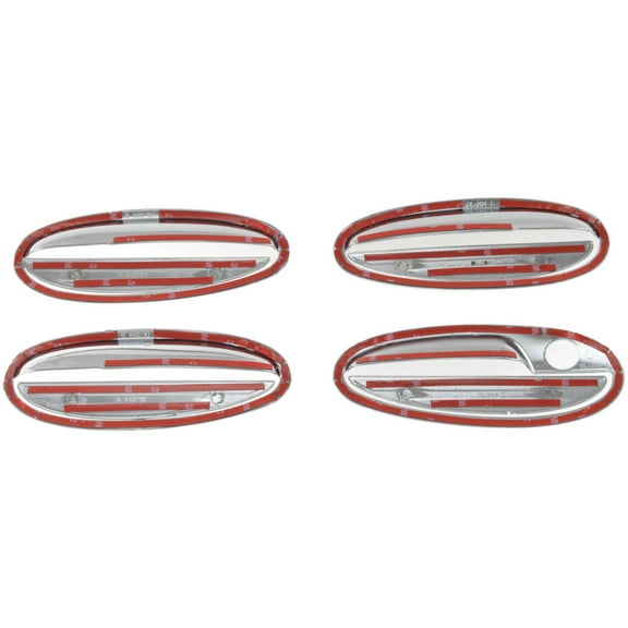 ABS Chrome Door Handle Cover Tape-On for 97-03 Chevy Malibu, 00-05 Buick Bonneville, 02-05 Chevy Impala, 04-08 Chevy Grand Prix, 05-07 Chevy Monte Carlo 4dr with Pass. Key