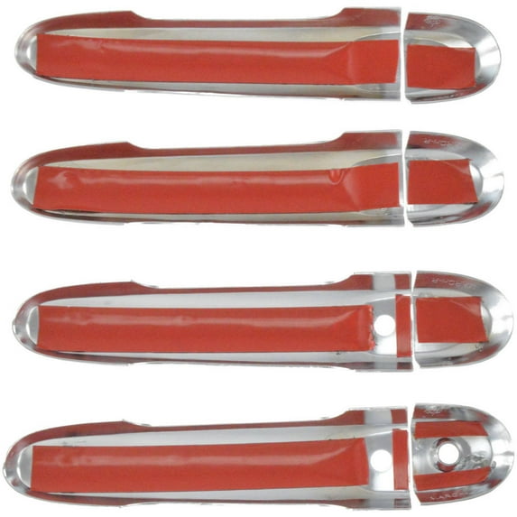 ABS Chrome Door Handle Cover Tape-On for 10-17 Nissan Cube, 12-17 Nissan Note Sv/Versa/Juke 4dr with 2 Front Smart Key