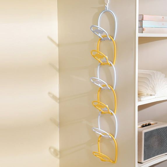 ABS Coat & Hat Storage Rack 6PCS - Non-Perforated Hanging Organizer for Door/Wardrobe, Space-Saving Vertical Design, Multi-Use Hooks for Caps, Scarves, Ties 6.9x5.7x5.3in