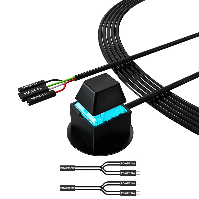 ABS Computer Power Button Extension Cord External Switches For Quick ...