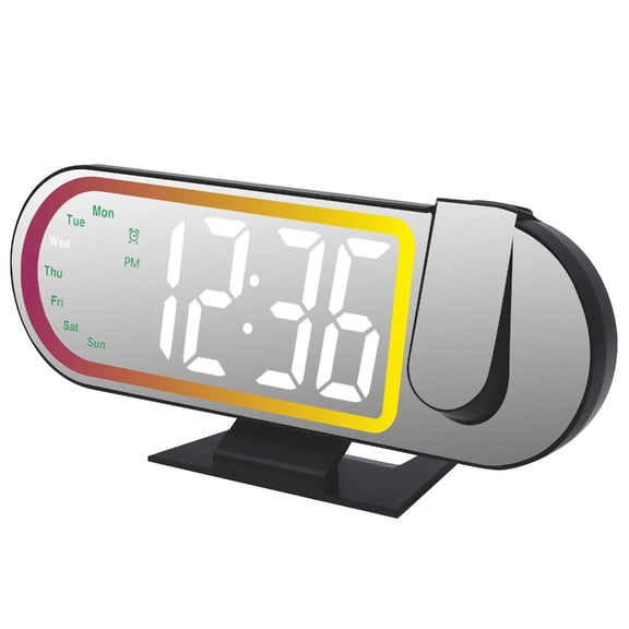 Digital Alarm Clock Nearby Slide Temperature Observing Customizable Surrounding Lighting Easy Controls
