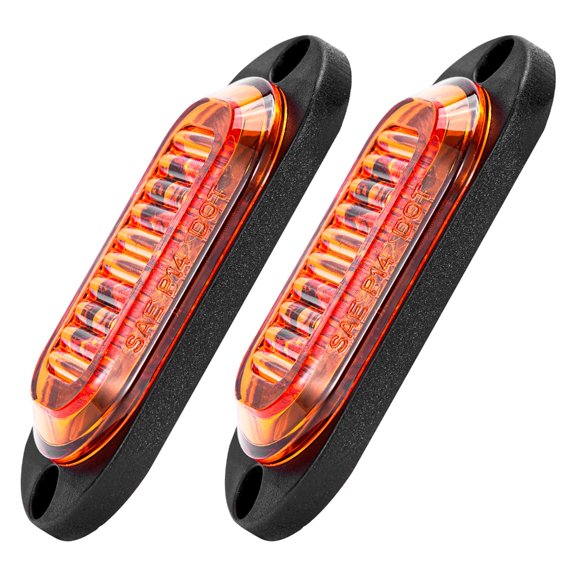 ABS Construction 2LED Strips Warning Light For Trailers Trucks 12-24V Voltages High Intensity Lighting