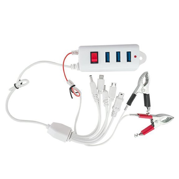 ABS Construction 3 USB Clip Chargers Car Chargers Built in Protections Chip Multiple Port