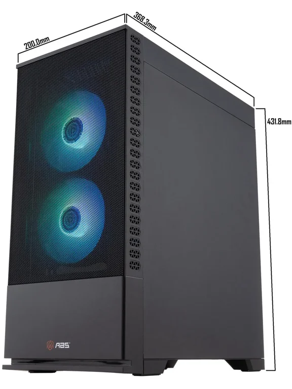 ABS Cyclone Aqua Prebuilt Gaming PC - Windows 11 - Intel Core i7-14700F - GeForce RTX 5060 Ti 16GB - DLSS 4 - 16GB DDR5 - 1TB NVMe SSD