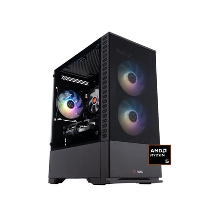 ABS Cyclone Ruby Gaming PC - Windows 11 - AMD Ryzen 5 9600X - GeForce RTX 5060 - DLSS 4 - AI-Powered Performance - 32GB DDR5 6000MHz - 1TB M.2 NVMe SSD - CR9600X5060