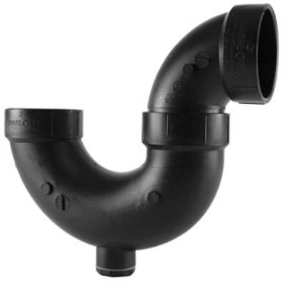 ABS/DWV 2" P-Trap With Clean Out, Each