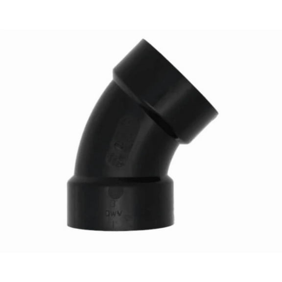 ABS DWV 45 Elbow , Available in 1 1/2", 2", 3", 4"