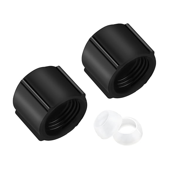 ABS Drain Caps for Water Systems Low Point Drainage 1 2 Inch Hot Cold Lines 2 Pieces
