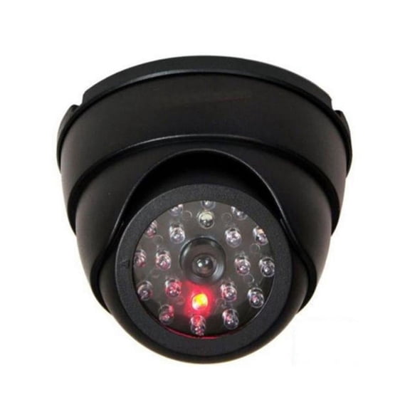 ABS Dummy Dome Security Camera Fake Surveillance Cam Flashing Red LED Wall Ceiling Mount Decoy Camera,1pc