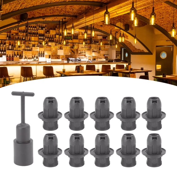 ABS E14 Light Socket Base, Versatile Lamp Parts For Home  Bar, Includes Protective Sleeve